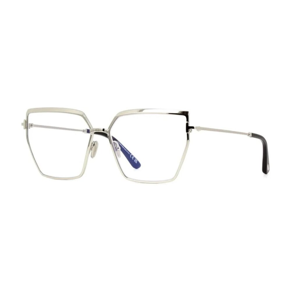 NEW TOM FORD EYEGLASSES SILVER WOMEN BUTTERFLY EYEWEAR